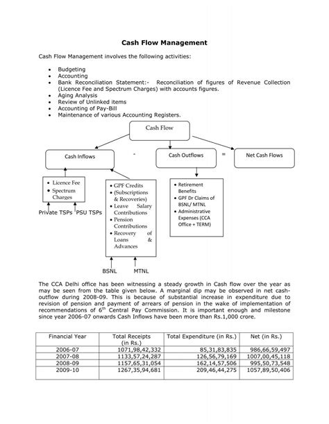 Cash Flow Management