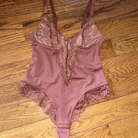 Nude Pink Lace Bodysuit With Corset Top Sculpting Depop
