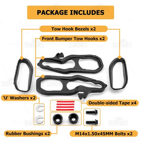 Front Lh Rh For Ram Dt Black Tow Hooks W Hardware