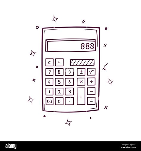 Hand Drawn Calculator Vector Illustration Stock Vector Image Art Alamy