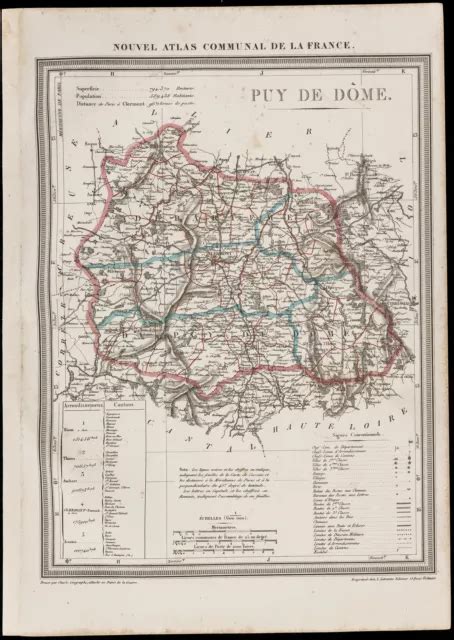 Carte G Ographique Ancienne Du Puy De D Me D Partement France