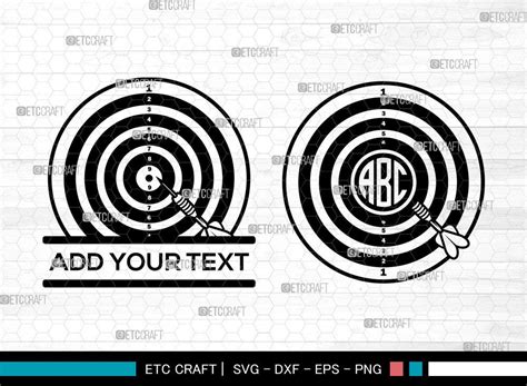 Darts Monogram Svg Dartboard Svg Graphic By Pixel Elites · Creative Fabrica