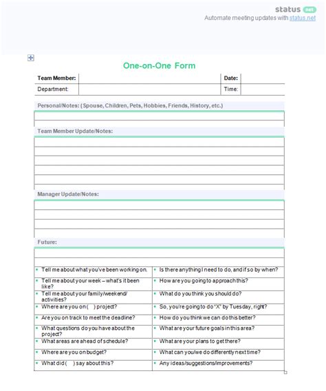 Master One-On-One Meetings with this Excel Template: A Comprehensive Guide