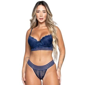 Conjunto Lingerie Bella Fiore Modas Bojo E Renda El Stico Sensual