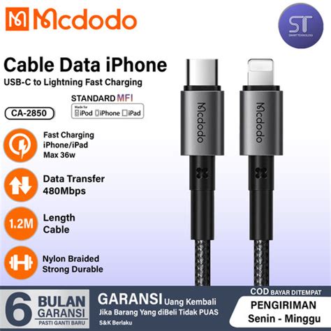 Jual Mcdodo Kabel Data For Iphone Ipad Type C To Lightning Fast