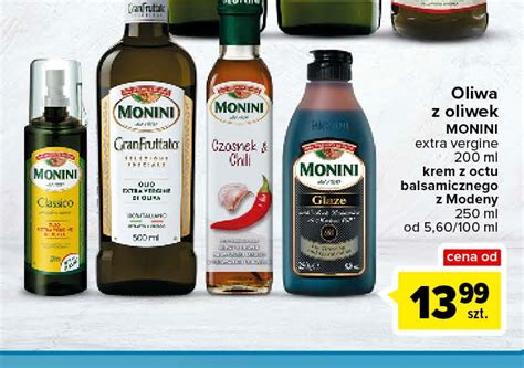 Krem Z Octu Balsamicznego Z Modeny Monini Glaze Cena Promocje