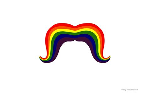 Rainbow Moustache Daily Moustache Pinterest