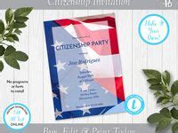 7 Citizenship Party Invitation Templates ideas | party invitations ...