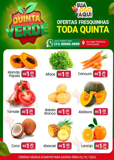 Encarte Dia de Hortifruti Encarte Tabloide Editáveis