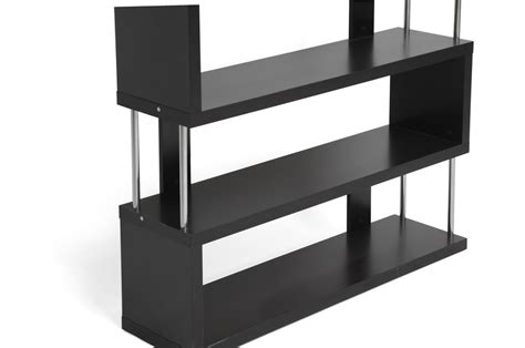 Baxton Studio Barnes Dark Brown Three Shelf Modern Bookcase Wholesale