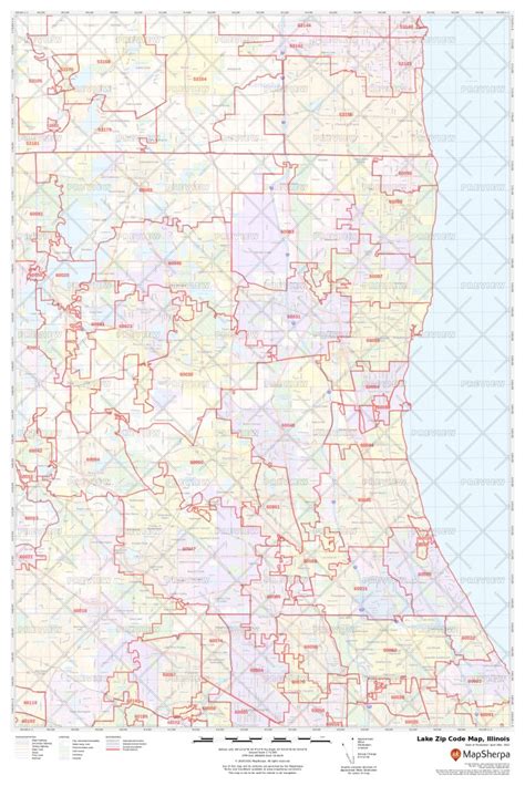 Lake Zip Code Map Illinois Lake County Zip Codes