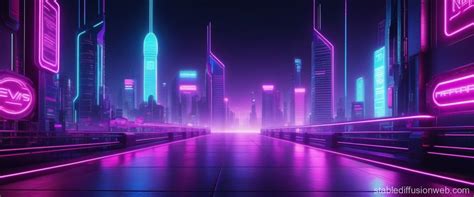 Neon Lights in Cyberpunk Background | Stable Diffusion Online