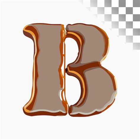 B Diseño de letras elegante fuente caramelo alfabeto Vector Premium