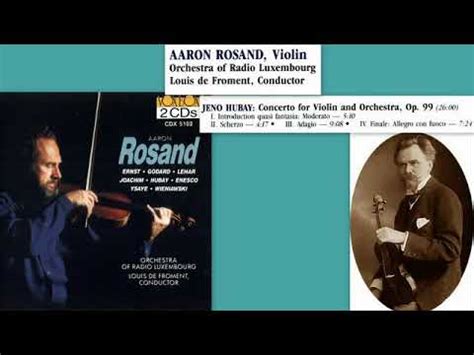 Jen Hubay Violin Concerto No In G Minor Op Aaron Rosand