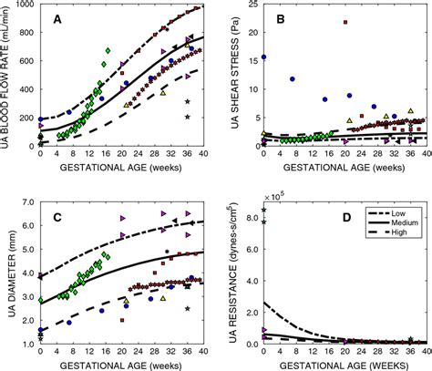 Uterine Artery Bilateral Blood Flow Rate A Calculated Mean Wall