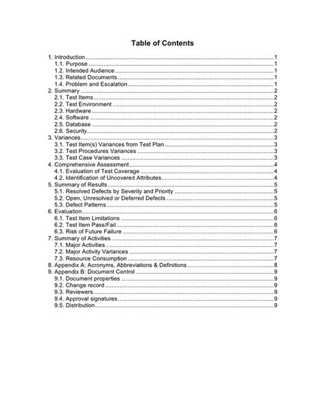 Qa Test Summary Report In Word And Pdf Formats Page 2 Of 12