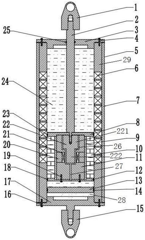 一种电磁馈能式阶梯型磁流变阻尼器