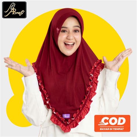 Jual Hijab Instant Jilbab Kerudung Bergo Instan Arrafi AR 527 Terbaru