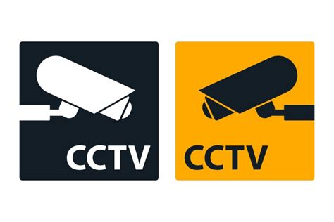 Security camera cctv signs Royalty Free Vector Image