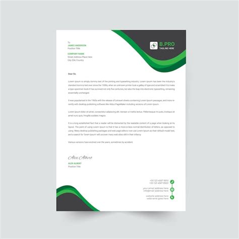 Premium Vector | A4 letterhead template