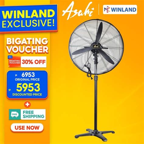 Asahi By Winland Inches Industrial Stand Fan Electric Fan Pf