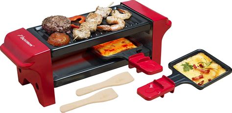 Amazon De Bestron Raclette F R Bis Personen Mini Tischgrill Mit