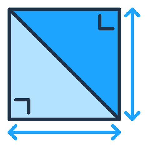 square geometric shape vector math concept colored icon