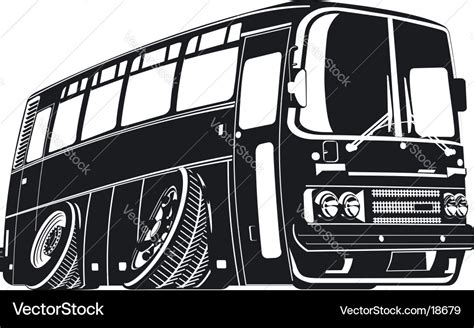 Bus silhouette Royalty Free Vector Image - VectorStock