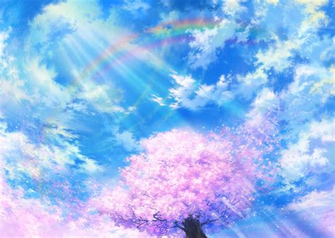 Download A vibrant anime sky sunset with pinks and purples Wallpaper ...