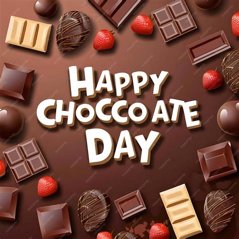 Premium Vector | 9th february happy chocolate day poster design ...