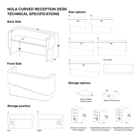 Nola Curved Custom Reception Desk