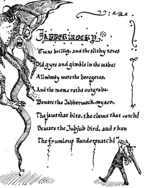 Printable Jabberwocky Poem - Printable Word Searches