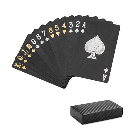 Discount Activity Goushy Black Diamond Waterproof Playing Cards Black