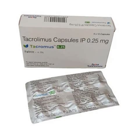 0 25 Mg Tacrolimus Capsules IP Zydus Trans Immune At Rs 100 Box In New