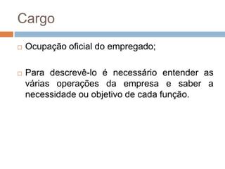 Aula 01 - Plano de Cargos e Salários | PPTX