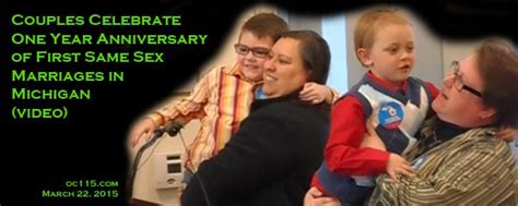 Couples Celebrate One Year Anniversary Of First Same Sex Marriages In Michigan Video Oakland