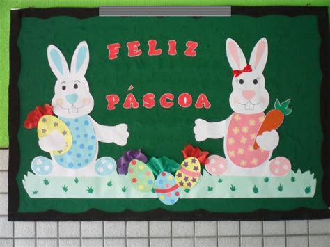 Mural De Pascoa Escolar - 50 ideias de Mural para Páscoa - Educação Infantil - Aluno On
