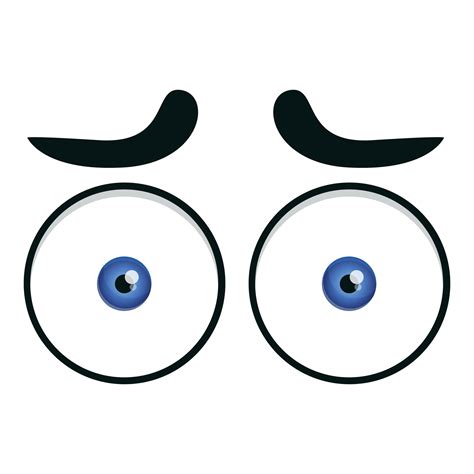 Scared eyes icon, cartoon style 14284614 Vector Art at Vecteezy