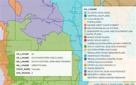 Interactive Map: U.S. Ecoregions / Eric Chen | Observable