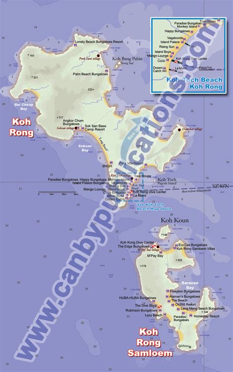 Map Koh Rong Island Cambodia