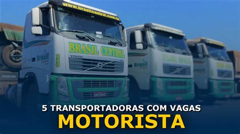 Transportadoras Vagas Para Motorista Brasil Do Trecho