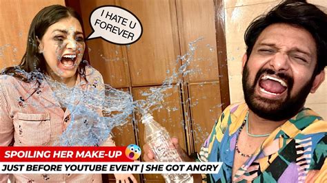 Makeup Barbaad Kar Diya Super Angry Reactions She Punched Me Youtube