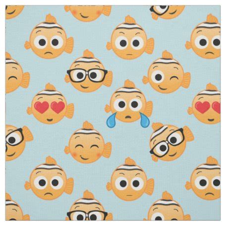 Finding Nemo Emoji Pattern Fabric | Zazzle