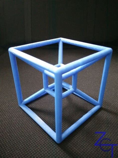 Tesseract Hypercube 3d Printed 4th Dimension Physics Geometry Etsy