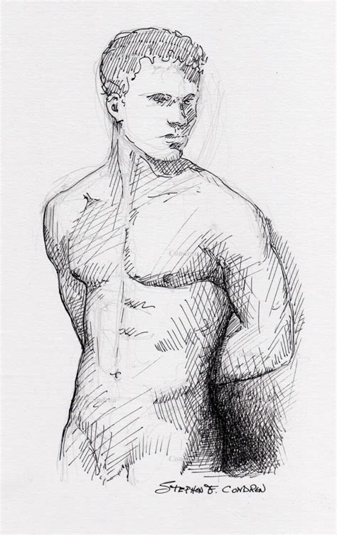 Nude Male A Pen Ink Figure Drawing Prints Stephen Condren