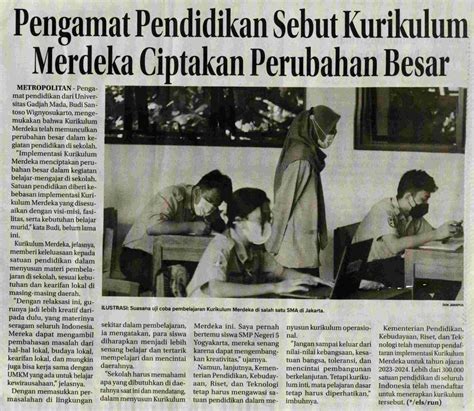 Pengamat Pendidikan Sebut Kurikulum Merdeka Ciptakan Perubahan Besar Koran Humas Ugm Ac Id