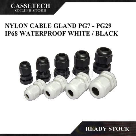 Pg 7 Pg 29 Nylon Cable Gland White And Black Waterproof Wire Connector Cord Pg7 Pg9 Pg11 Pg13 5