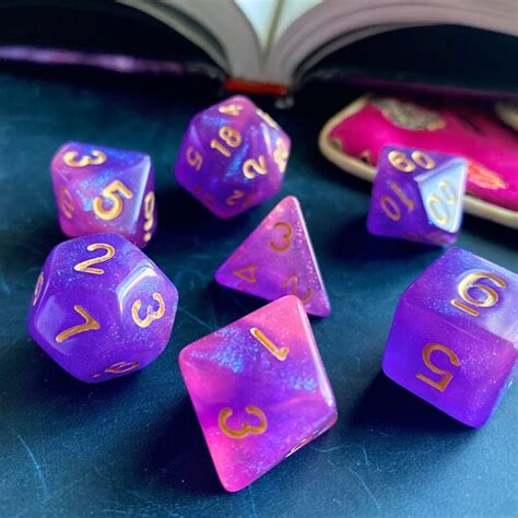 WISH Dnd Dice Set For Dungeons And Dragons Rpg Ttrpg D20 Etsy