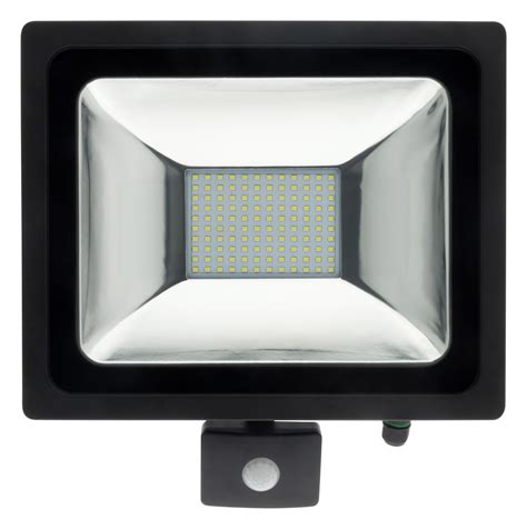 Projecteur LED 50W Noir avec détecteur IP44 ELEXITY