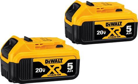 DEWALT DCB205 2 20V MAX XR 5 0Ah Lithium Ion Battery 2 Pack Amazon Ca